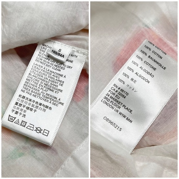 RARE Urban Outfitters White Fruit Off Shoulder Puff Sleeve Babydoll Mini Dress - Picture 14 of 16